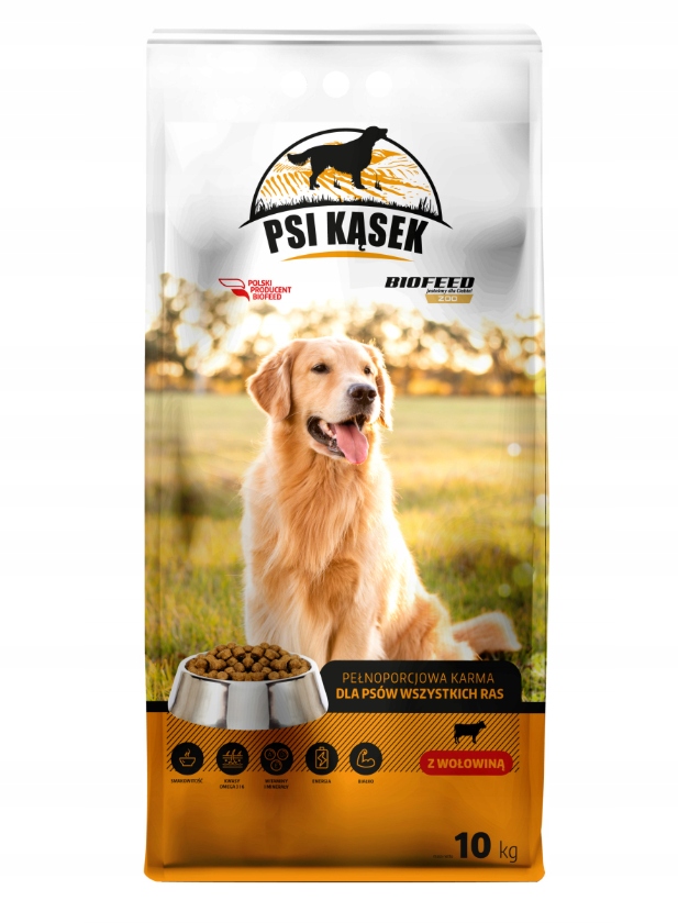 Psi Kousek Biofeed Krmivo pro psy s hovězím masem 10 kg