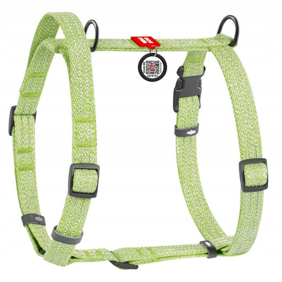Levně Obojky Pro Psa S Rukojetí Bavlněné Waudog Re-cotton L Světle Zelené