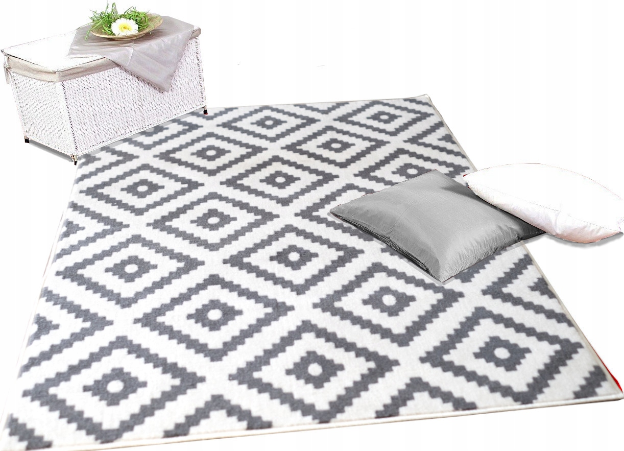Dywan 160x220 Marokański Bcf Włos Pluszowy