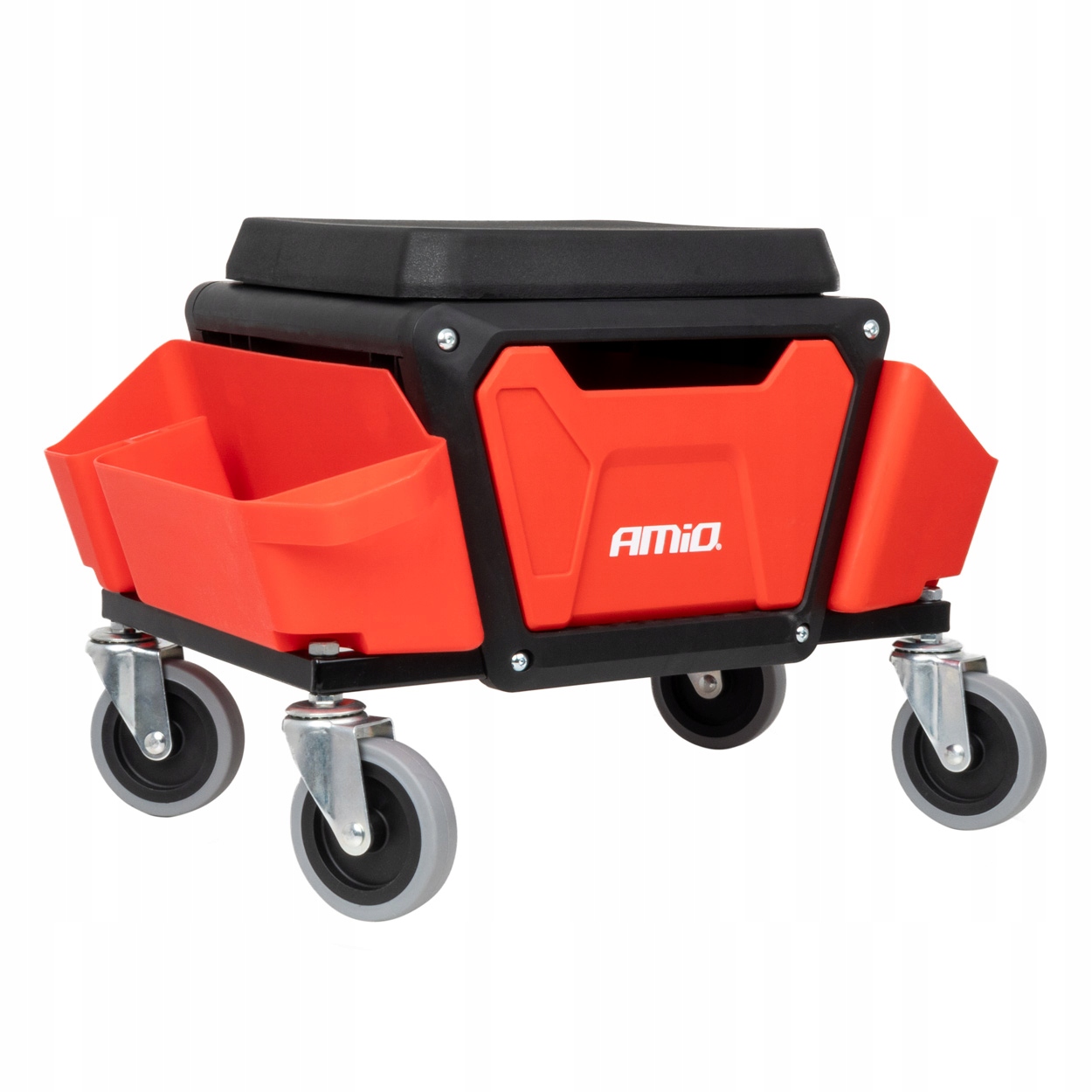 Dielenská stolička na kolieskach s úložným priestorom na náradie 150 kg AMIO-04268