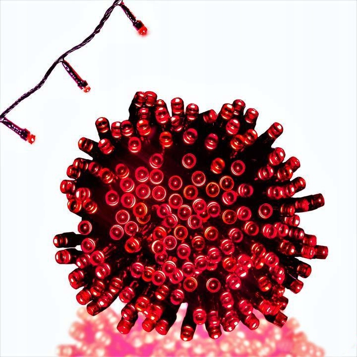 LAMPKI CHOINKOWE LED ZEWNĘTRZNE CZEROWNE 300 LED Marka Led