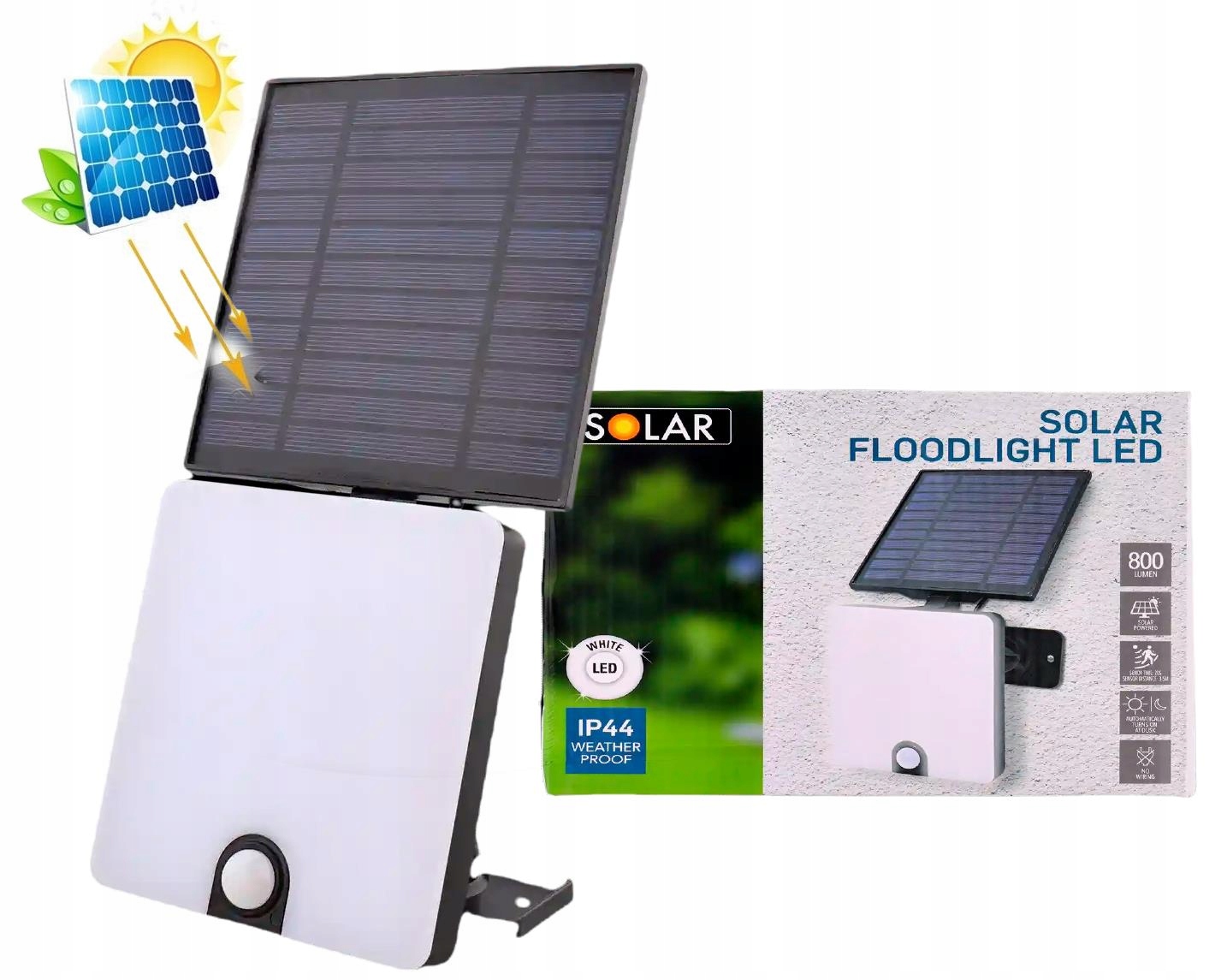 

Mocna Lampa Solarna Na Ścianę Led Na Ruch Kinkiet