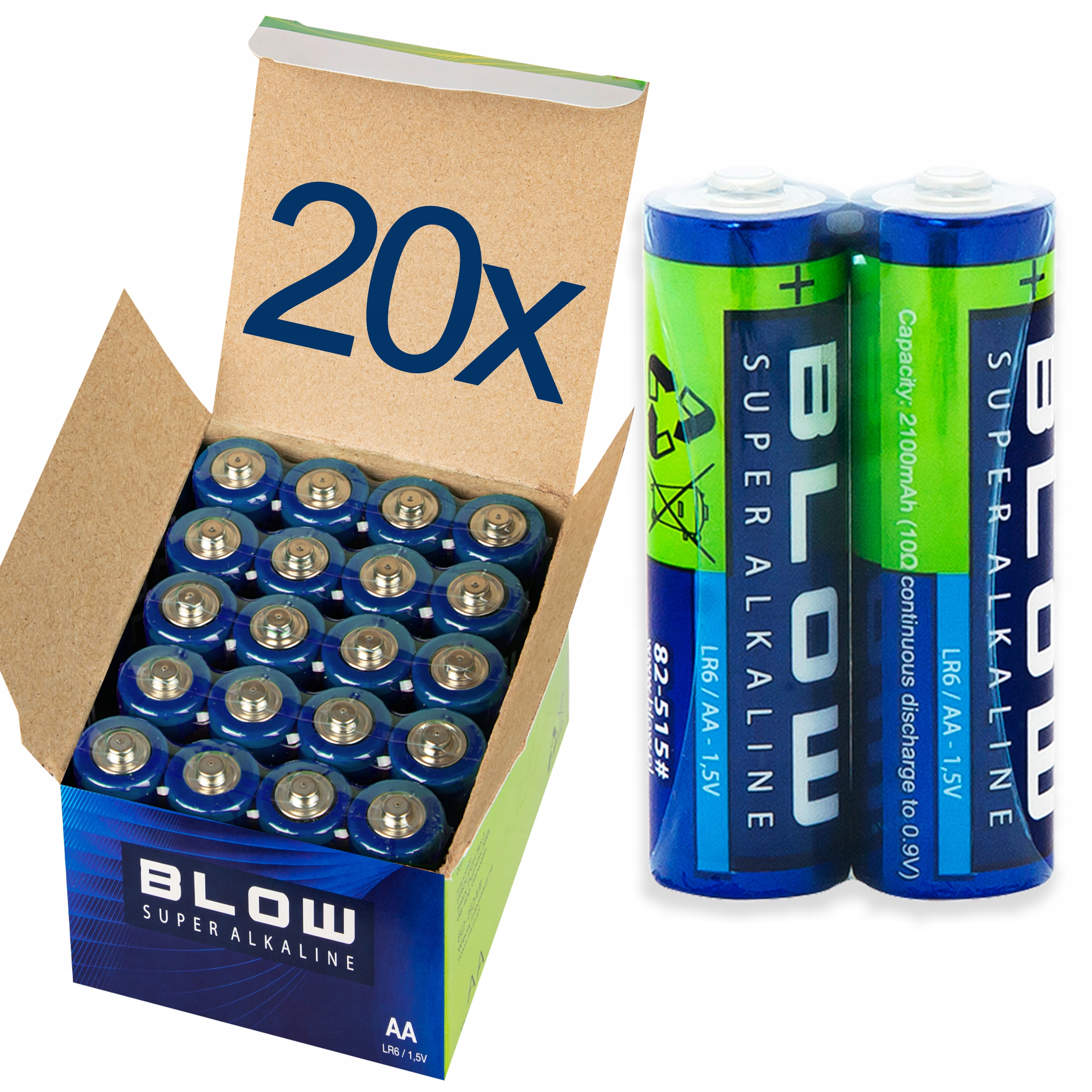20x NAJMOCNIEJSZA BATERIA ALKALICZNA AA LR6 PALUSZKI ZESTAW