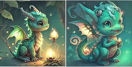 Výšivka Diamantový Obraz Diamond Painting Drak Mozaika Výlepka 30 x 30 cm