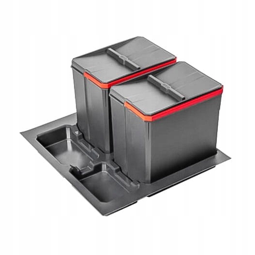 Koš na odpadky do skříně 60 cm 2x15 l Axispace Antibakteriální