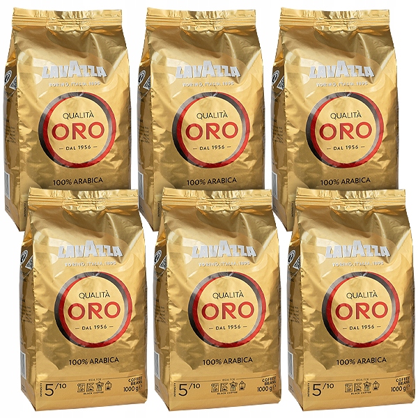 Levně 6 x Káva Lavazza Qualita Oro 100% Arabica 1 kg Dárek