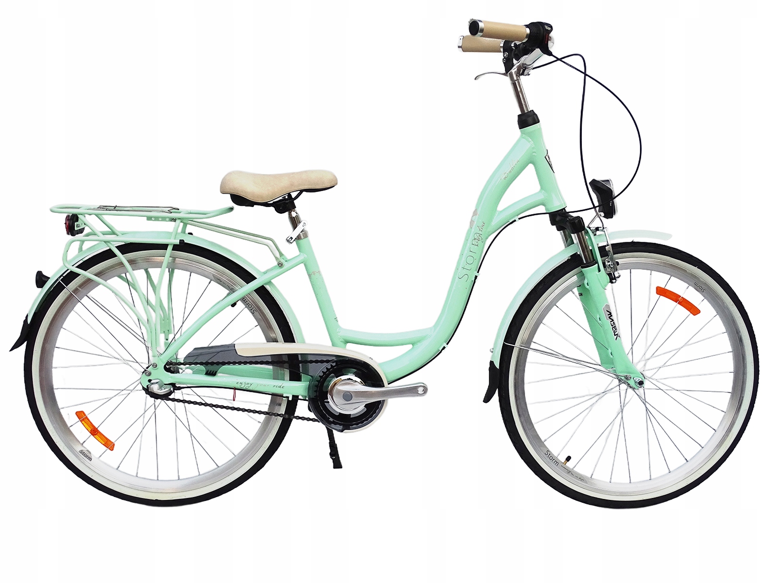 Rower Storm Dublin 26 3-BIEGOWY Aluminiowy Amortyzowany Miętowy