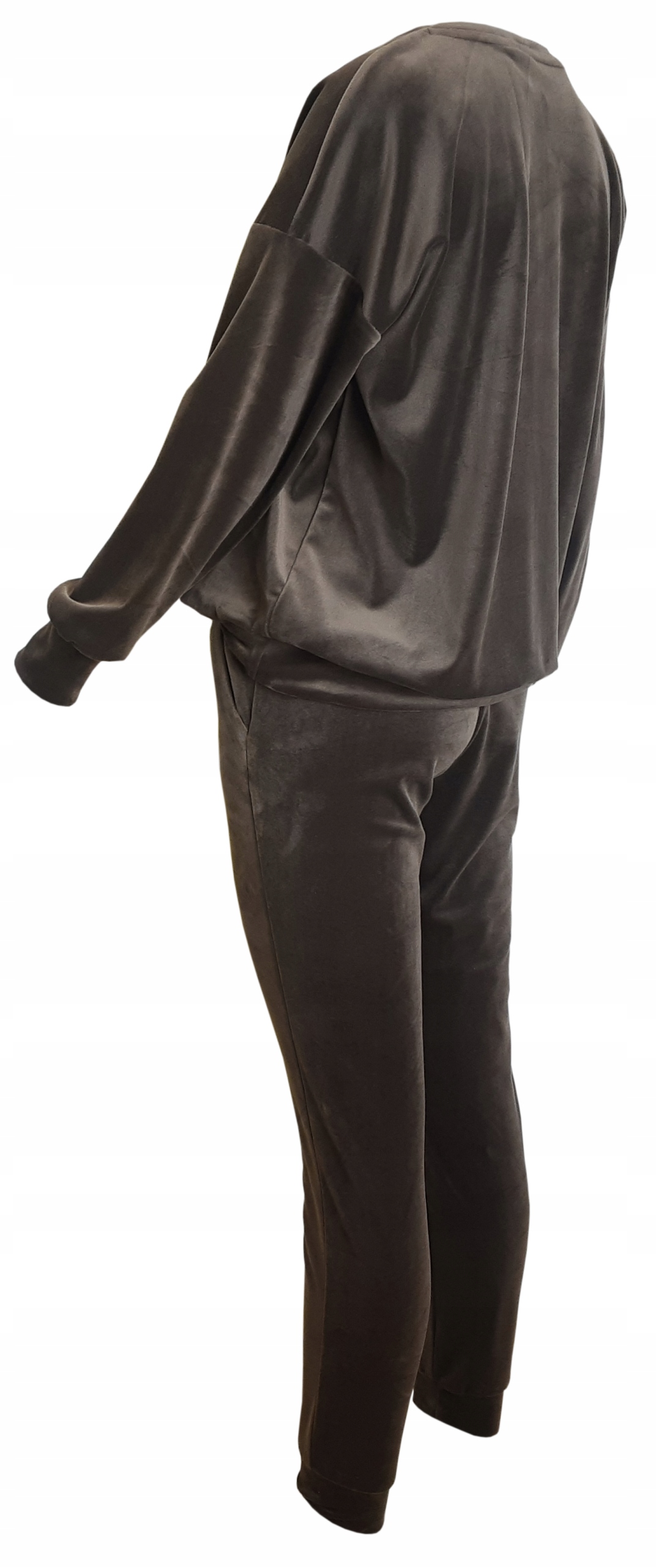 Komplet welurowy DRES VELSATINO r.S Brąz Kolor brązowy