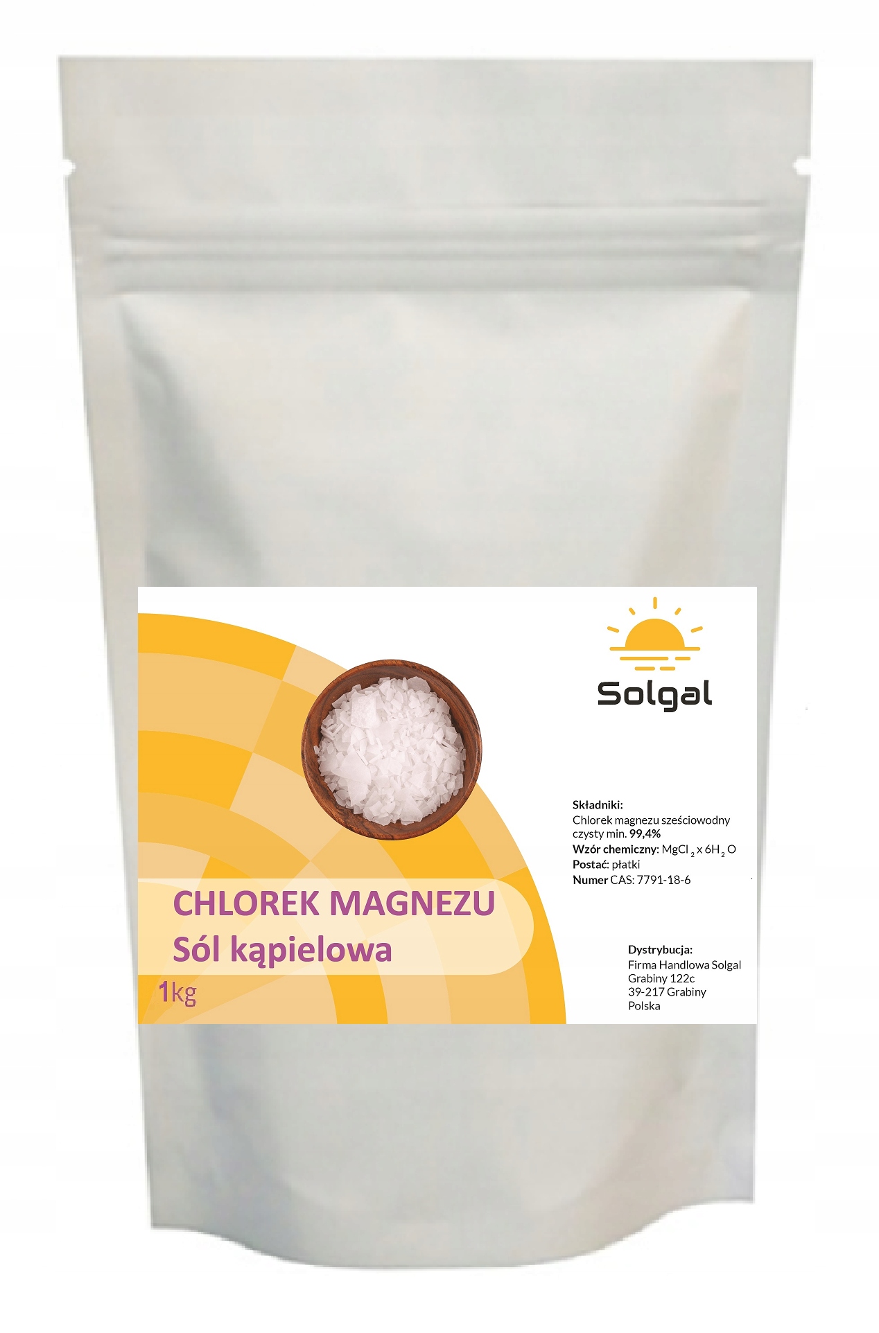 

Chlorek magnezu sól kąpielowa 1kg płatki