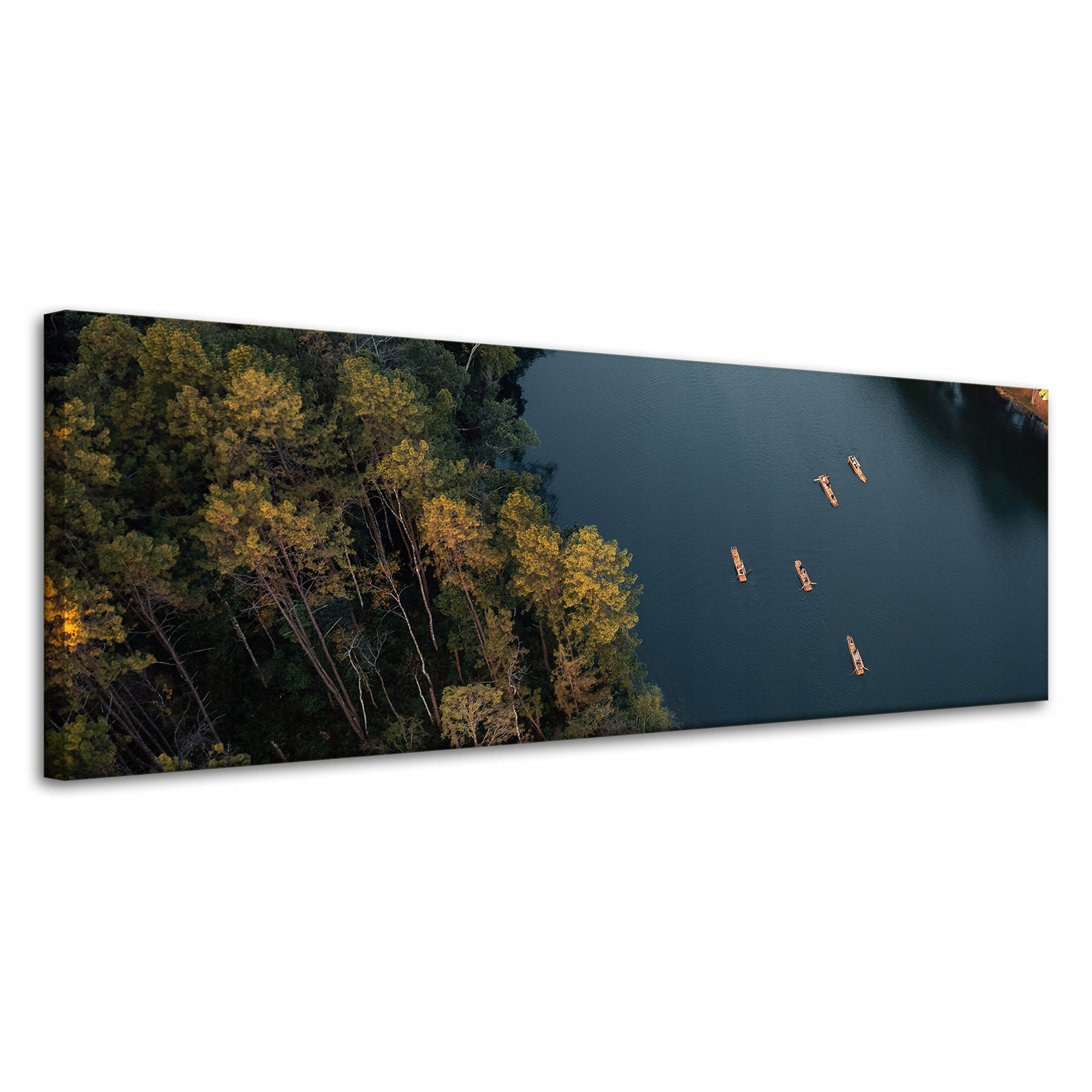 Obraz na plátně Splav Kajakem Les Řeka Příroda 120x40 cm