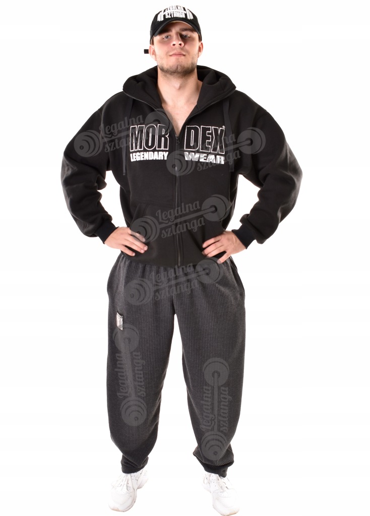 Spodnie prążkowane Mordex grafit XXXL siłownia York