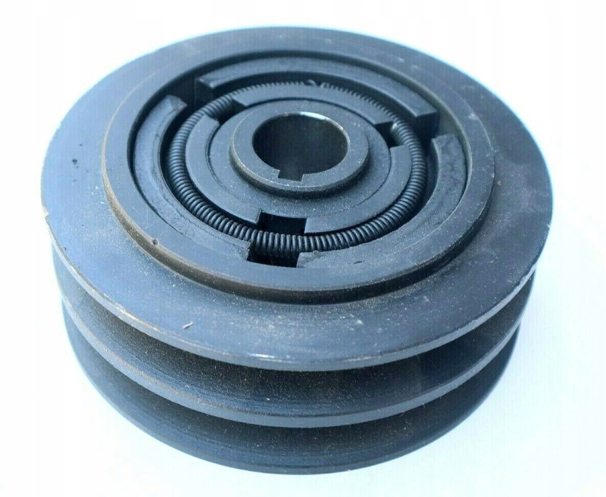Odstředivá spojka Hřídel 19 mm 2 řemeny 13 mm 128 mm