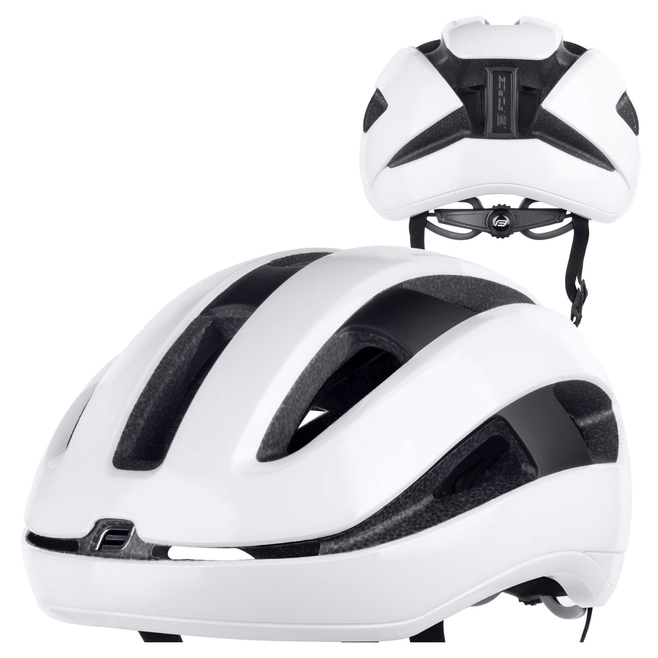 Kask Rowerowy Biały Szosowy Gravel Force Naos M-L 55-59cm