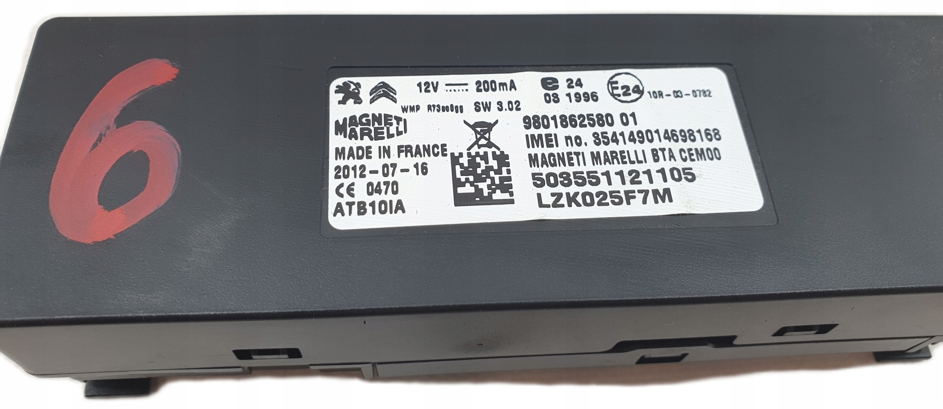 module control unit BLUETOOTH PEUGEOT 508 CITROEN C5 III 9801862580 original