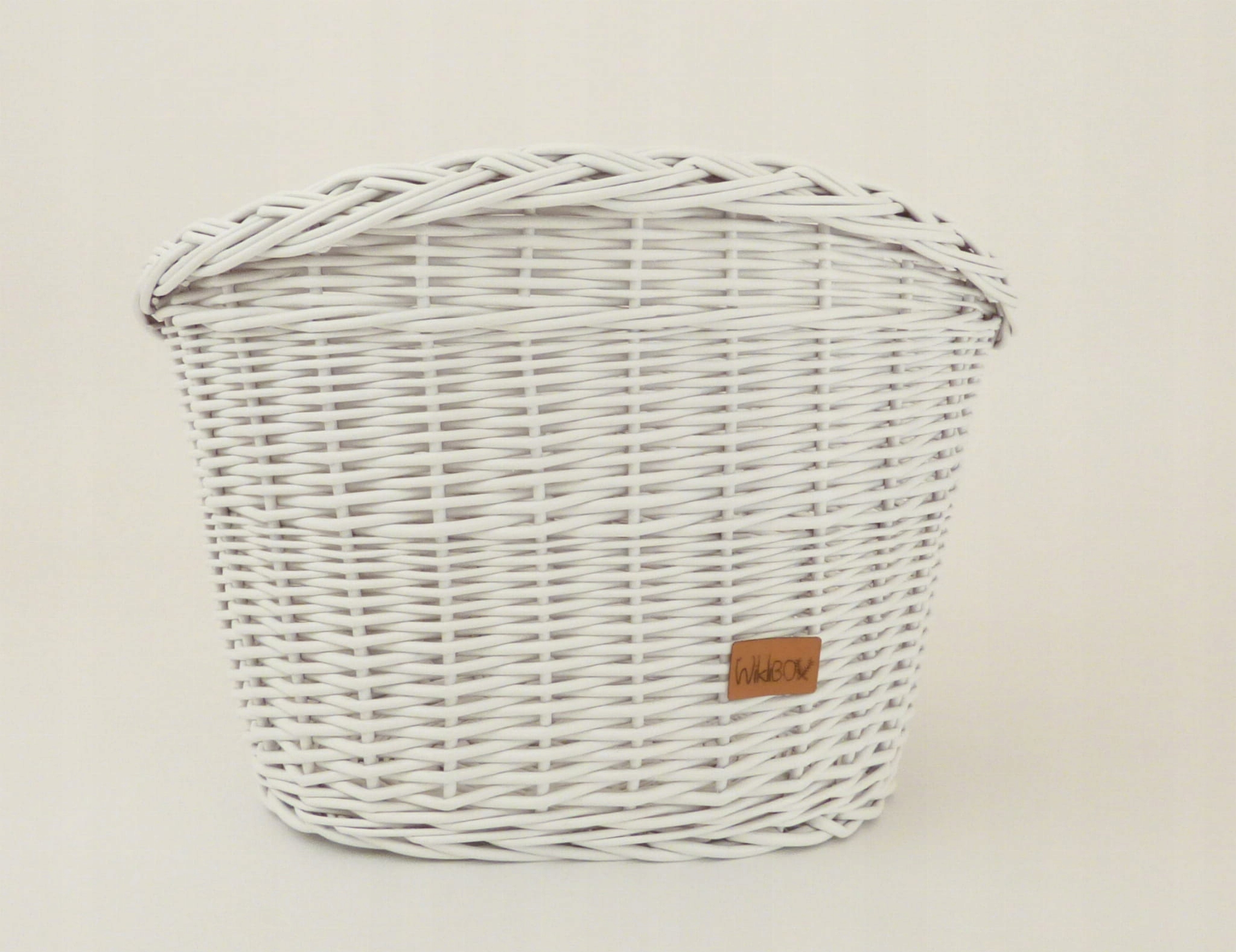 Wiklinowy Koszyk na Rower na Haki do Kierownicy Biały do 15 kg Model WIKLINOWY KOSZYK NA ROWER NA HAKI BIAŁY