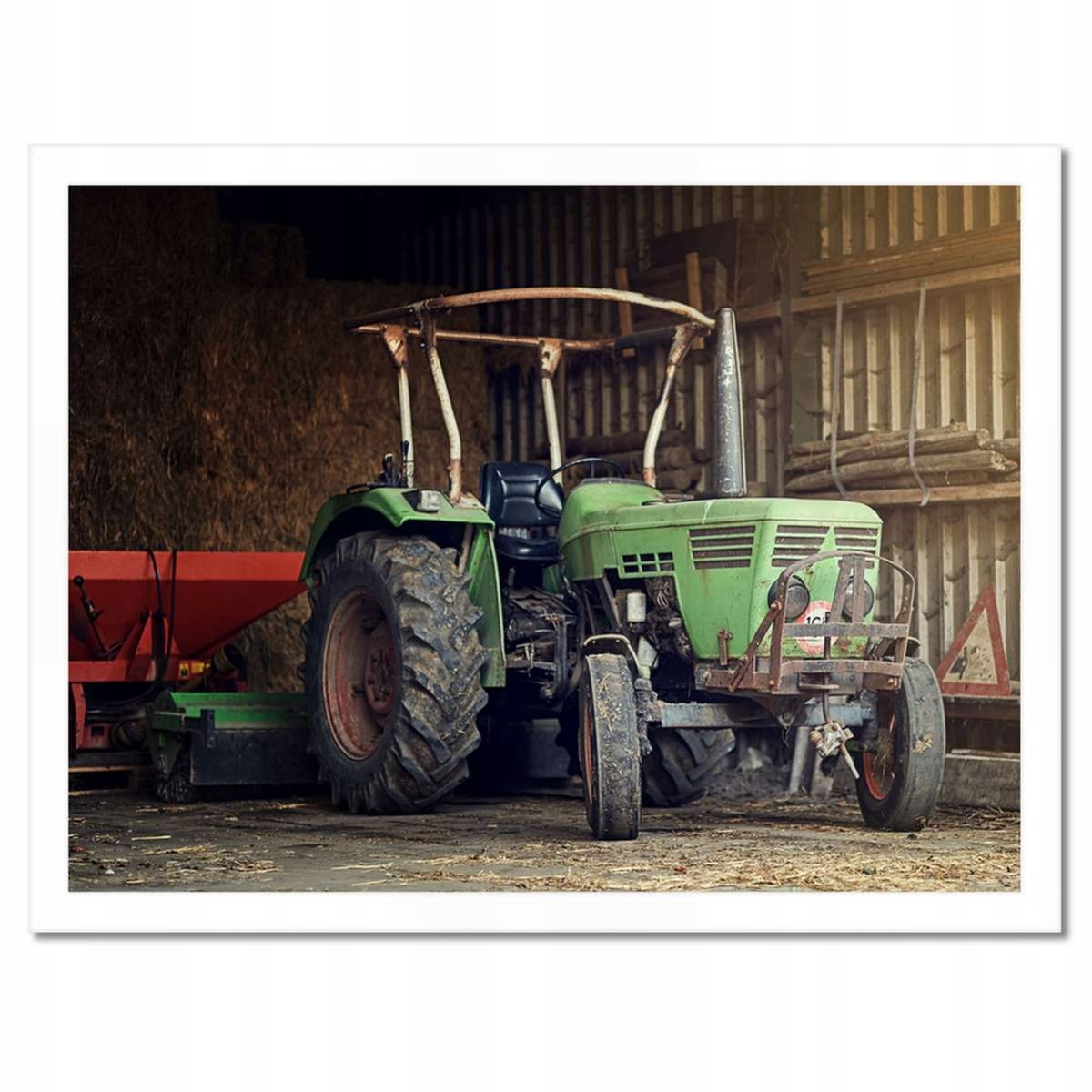 Plakáty v rámu 40x30 Traktor ve staré stodole