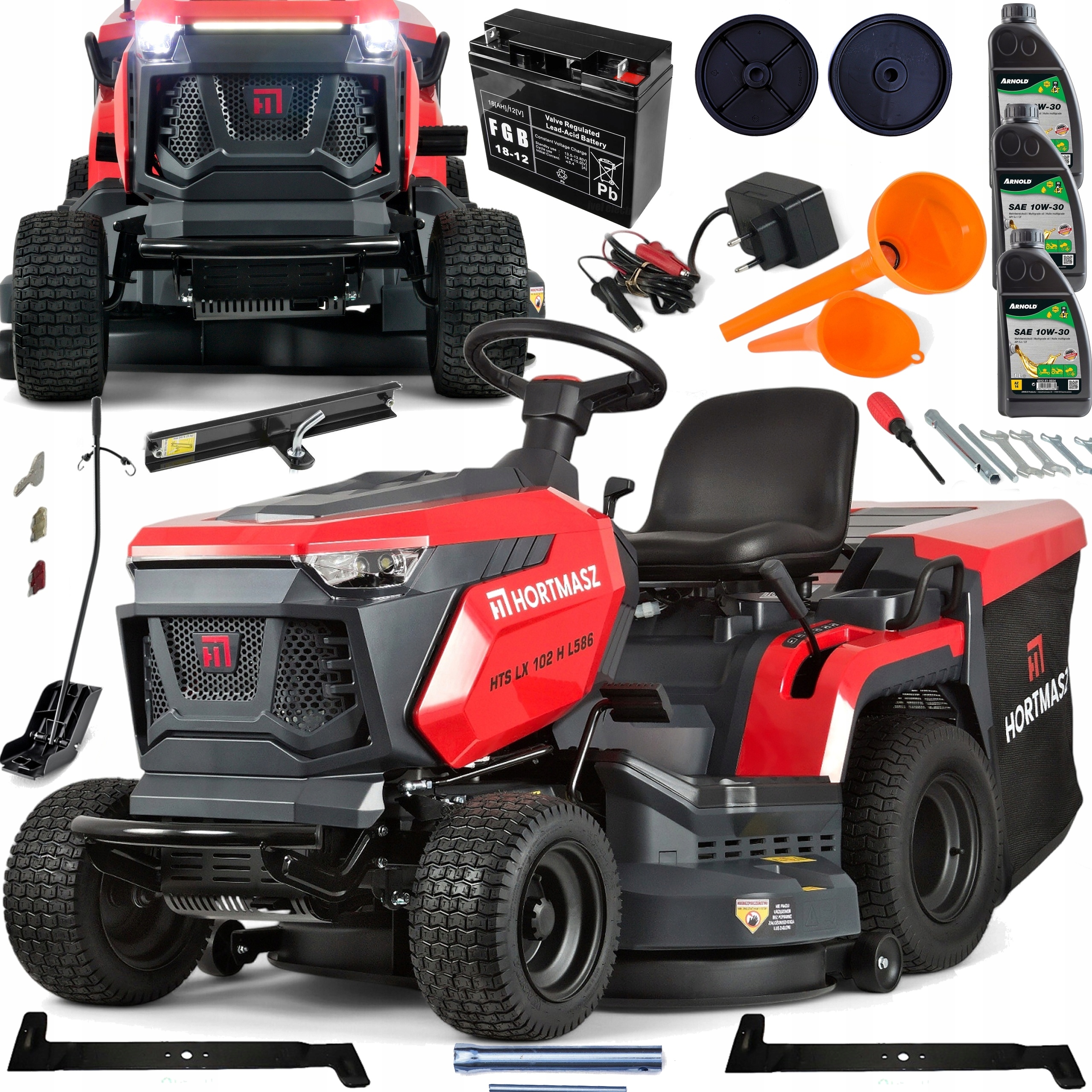 TRAKTOREK HORTMASZ 586cc Loncin V2 POMPA HYDRO-USA 102cm +WYŚWIETLACZ LCD!!