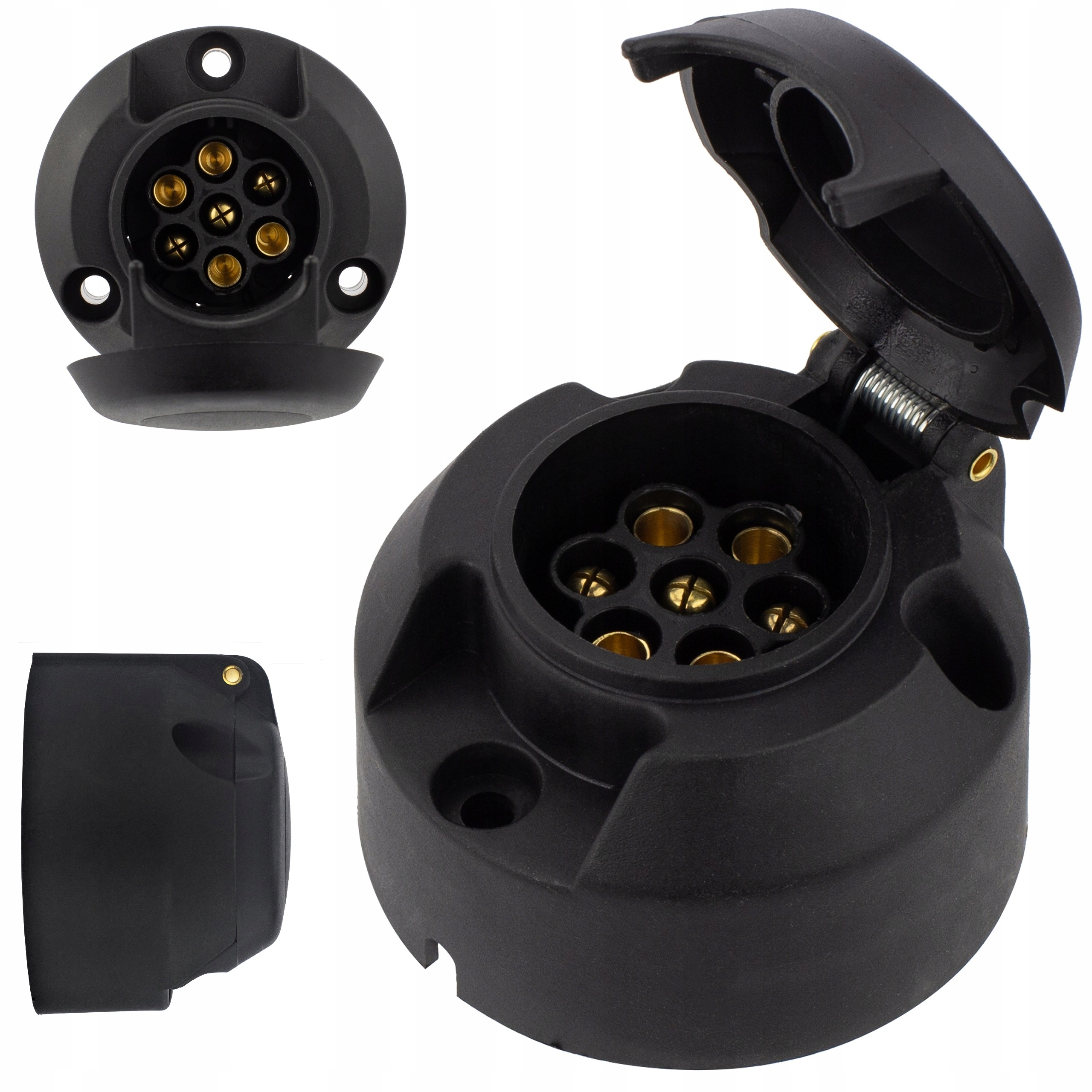 

Gniazdo 7 Pin 12V Przyczepy Przyczepki Haka Klapka