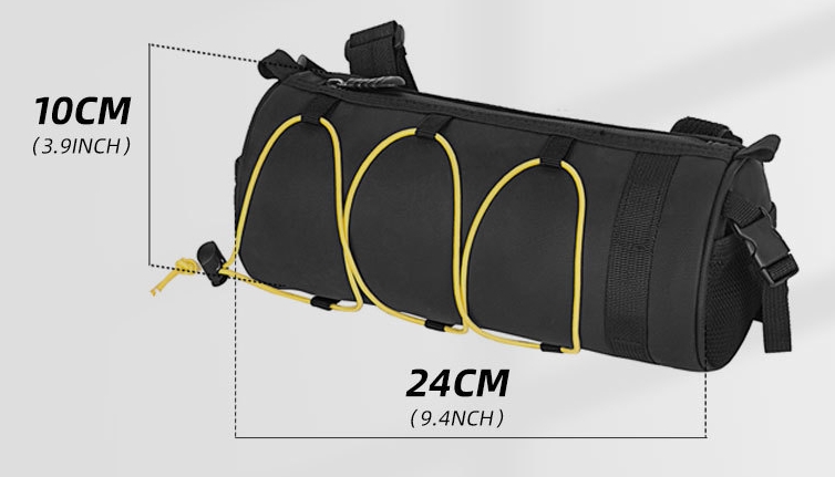 SAKWA ROWEROWA PRZODU TORBA ROWEROWE NA BAGAŻNIK ROWEROWY WODOSZCELNA 2.5L Pojemność 10 l