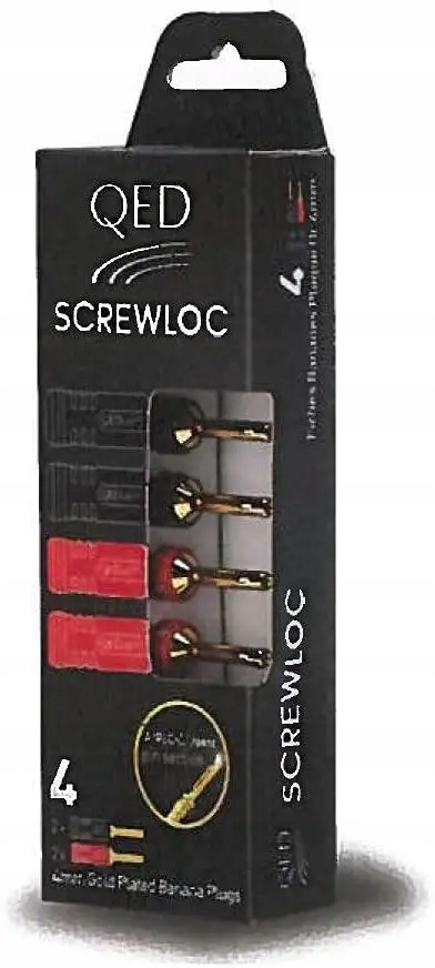 Wtyk bananowy QED SCREWLOC ABS QE1880