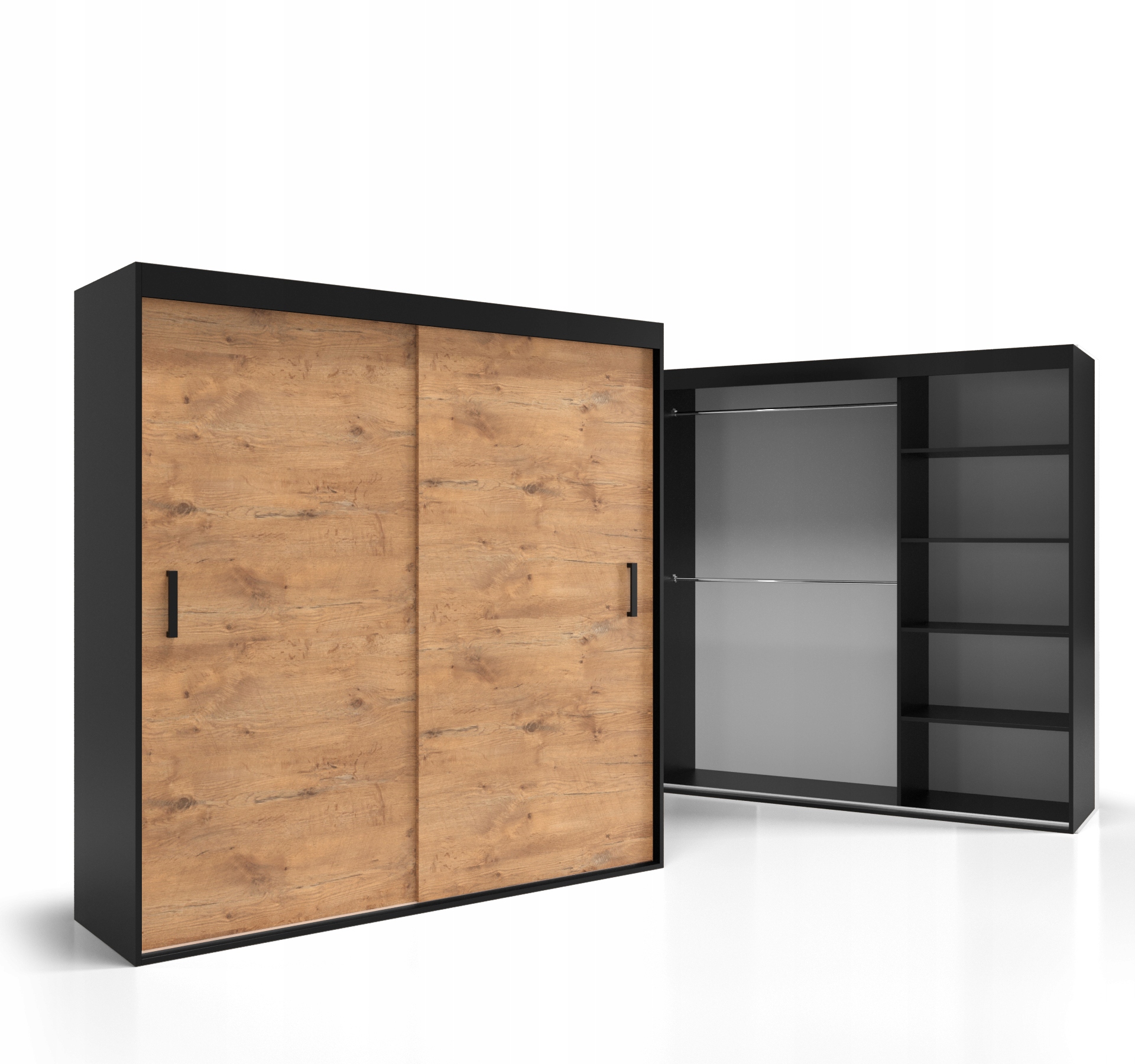 Skříň Posuvné dveře 150 x 230 mm police tyče VSZ05