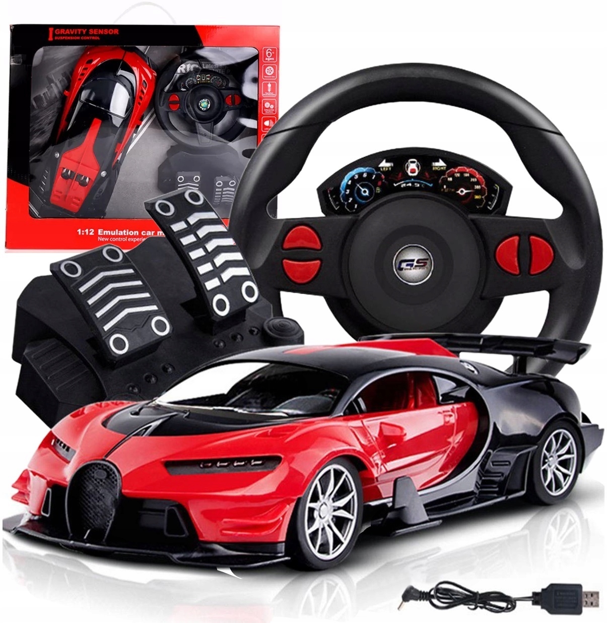 

Samochód Rc Zdalnie Sterowany Auto Kierowni Pedały