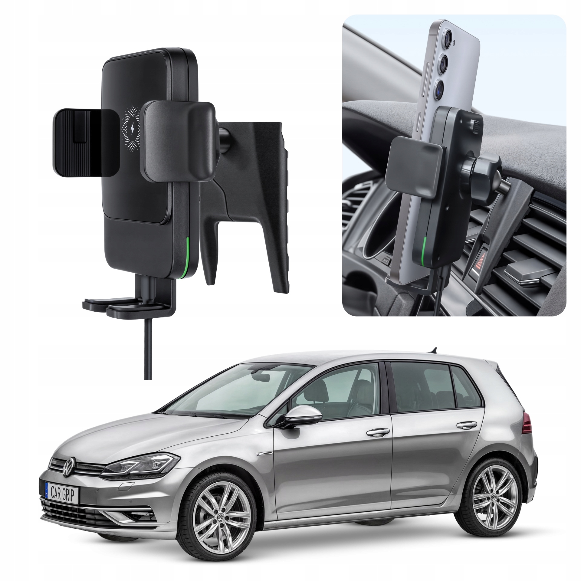 Uchwyt Grawitacyjny z ładowaniem Qc 3.0 do Volkswagen Golf VII 7