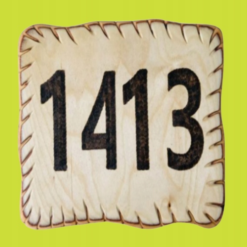 TABLICZKA ADRESOWA DREWNIANA Z NUMEREM DOMU SZYLD Materiał inny materiał