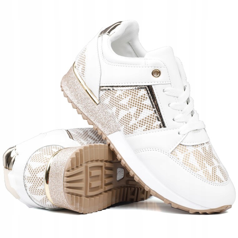 

Sneakersy biało złote 5 Shura 39 Biały