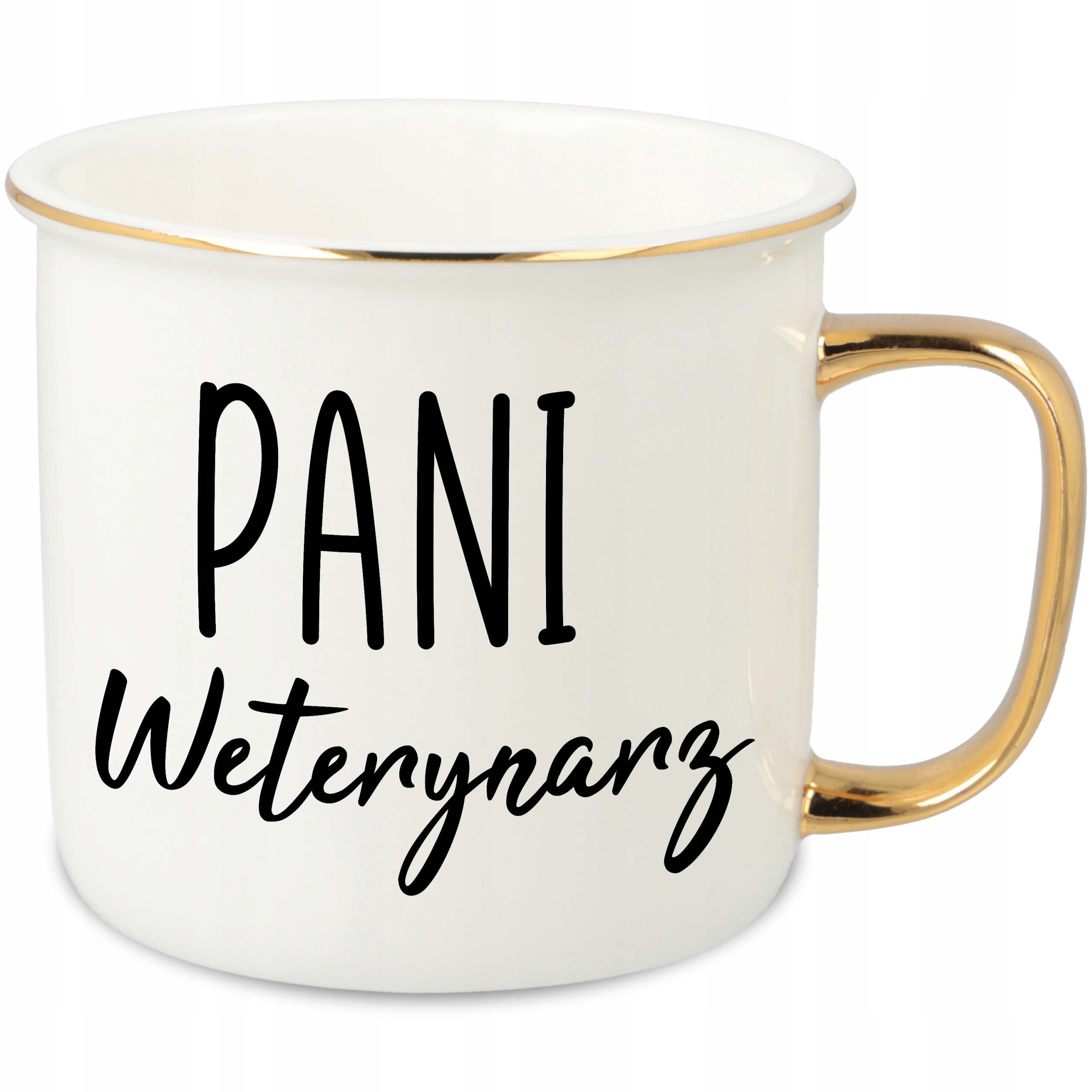 Hrnek Ucho Forma Zlatý Porcelánový Retro Dárek Pro Paní Veterinářku Vzory