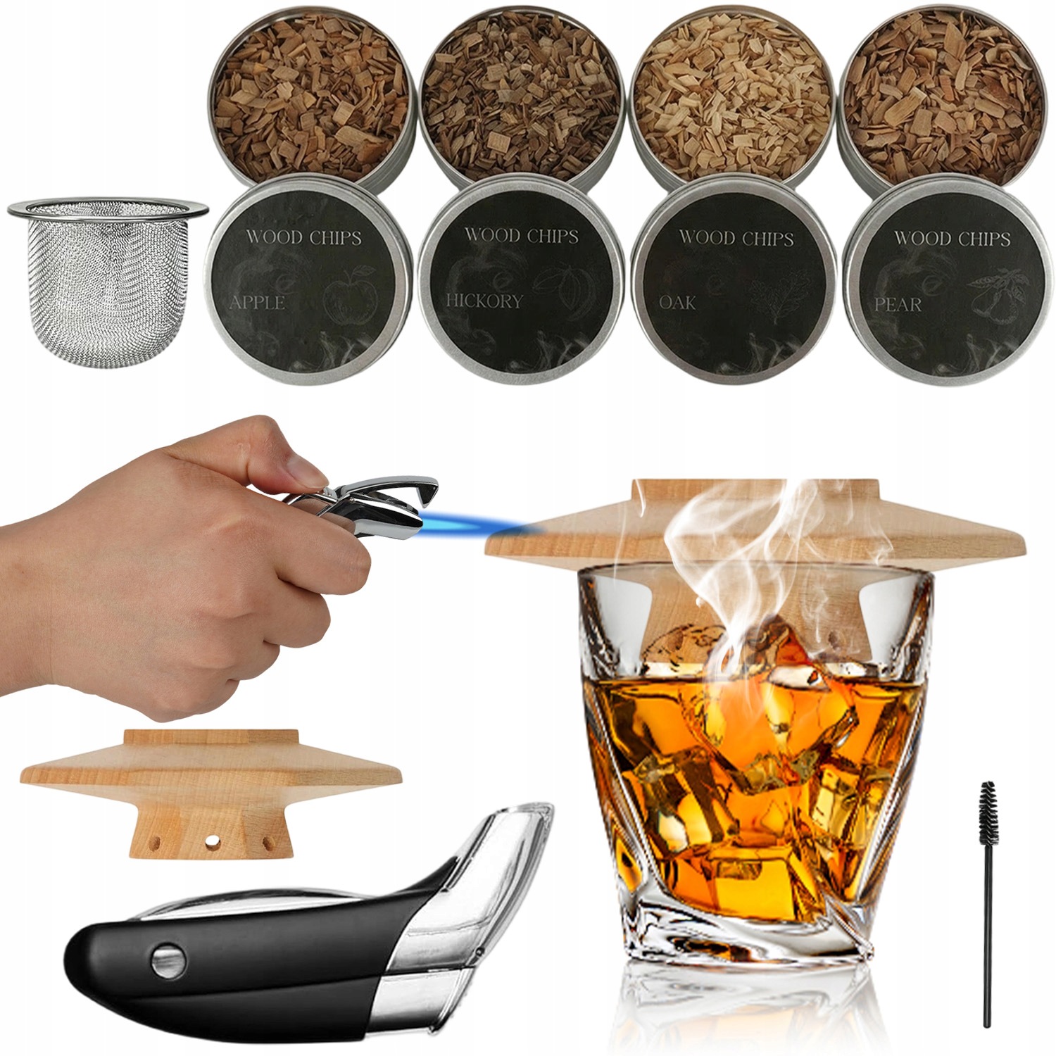 Sada Na Uzení Whisky Vyrobená S Maximální Pečlivostí, 4 Různé Vůně