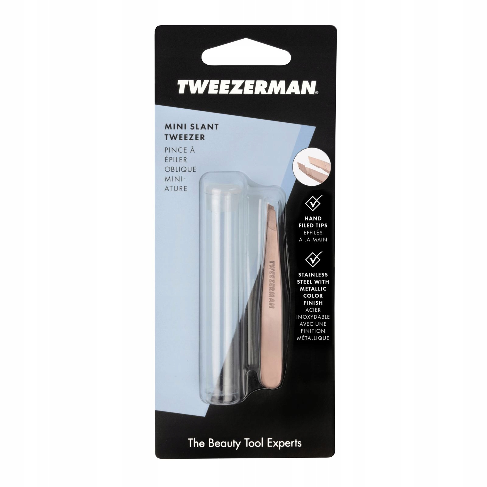 Tweezerman – Mini Slant Tweezer – Rose Gold