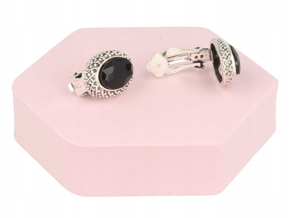 Klipsy do uszu mirror czarne Marka bez marki