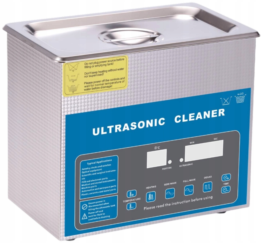 Ultrazvuková umývačka 3.2L V2 Výkonná 40kHz 120W Profesionálna Kôš na umývanie