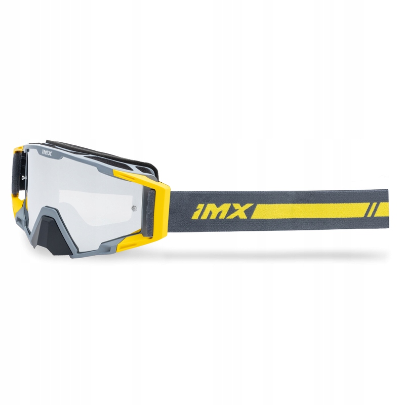 GOGLE IMX SAND GREY MATT/FLUO YELLOW - SZYBA SILVER IRIDIUM + CLEAR (2 Producent IMX