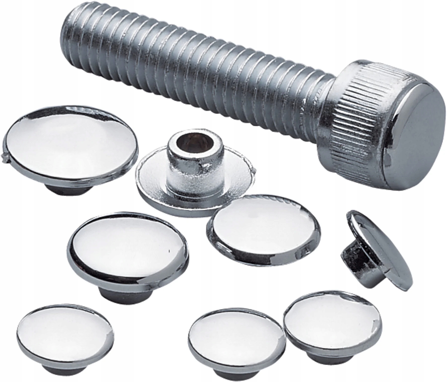 ZAŚLEPKI CHROMOWANE DO ŚRUB M8 DŁUGICH