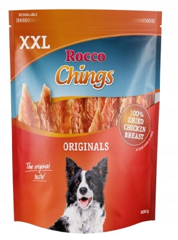 Levně Psí pamlsek Rocco Chings XXL Sušená kuřecí prsa 2x450g