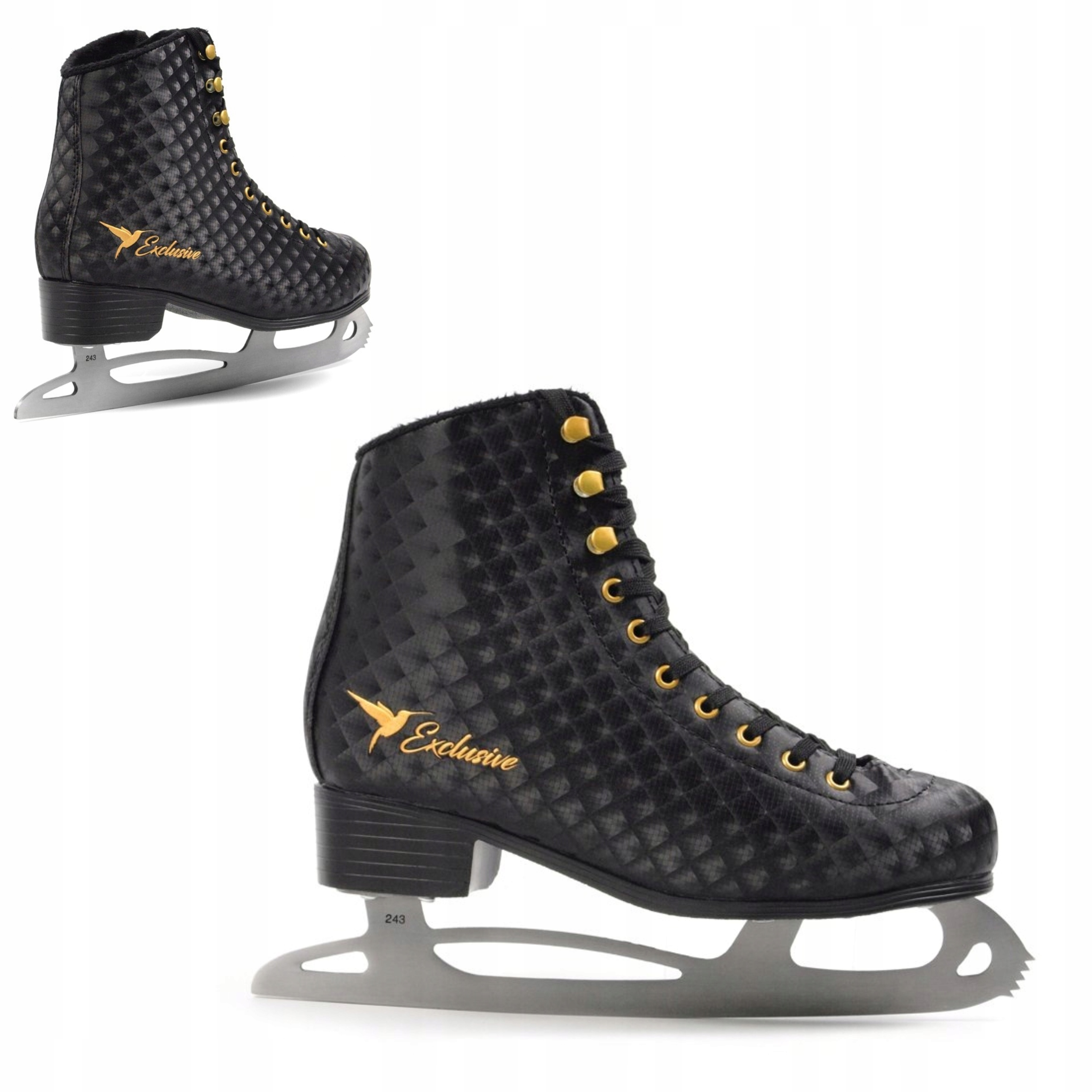 Exkluzivní krasobrusle Vel 39 s černým tkaním Smj Sport