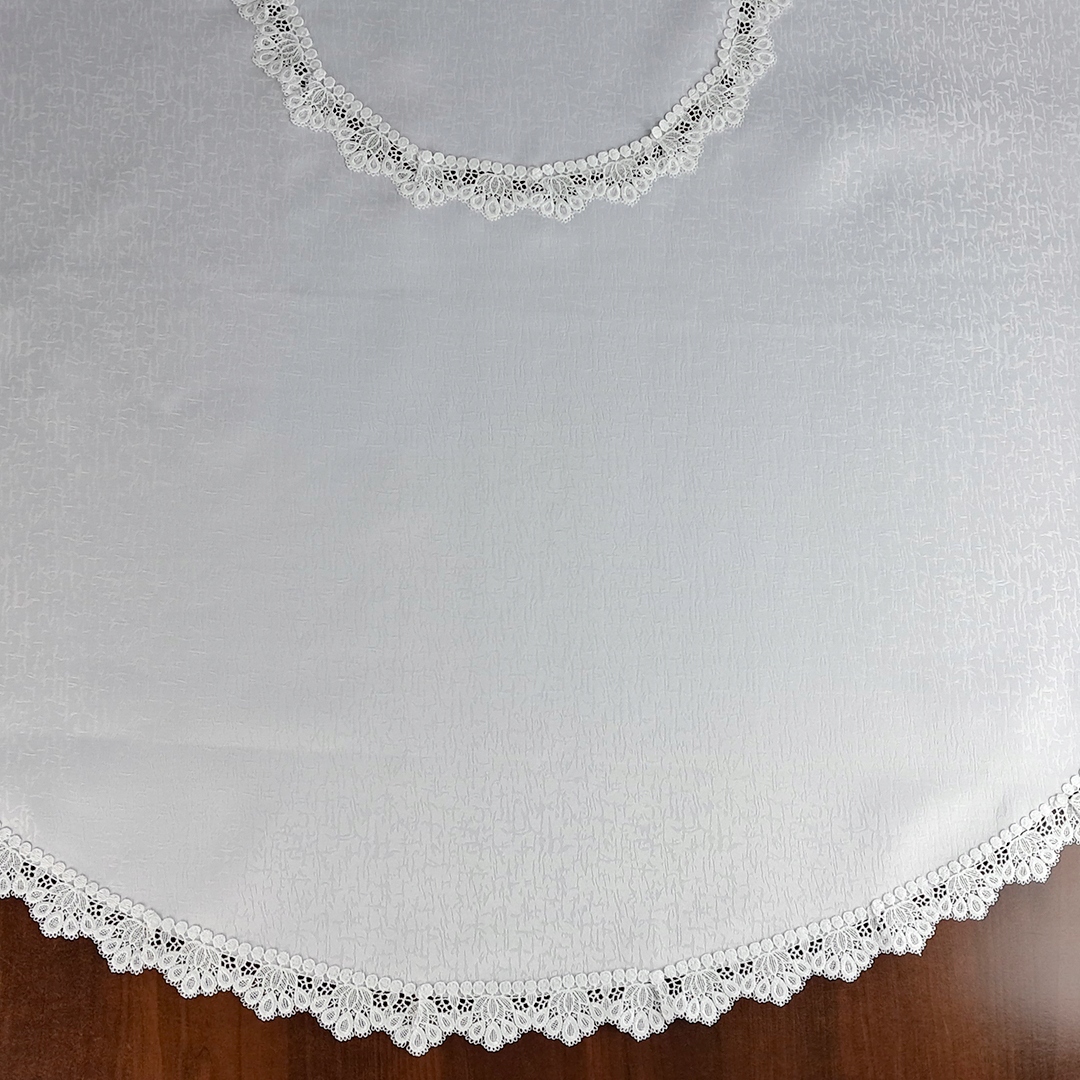Ubrus Guipure ovál 140 x 220 cm barva bílá