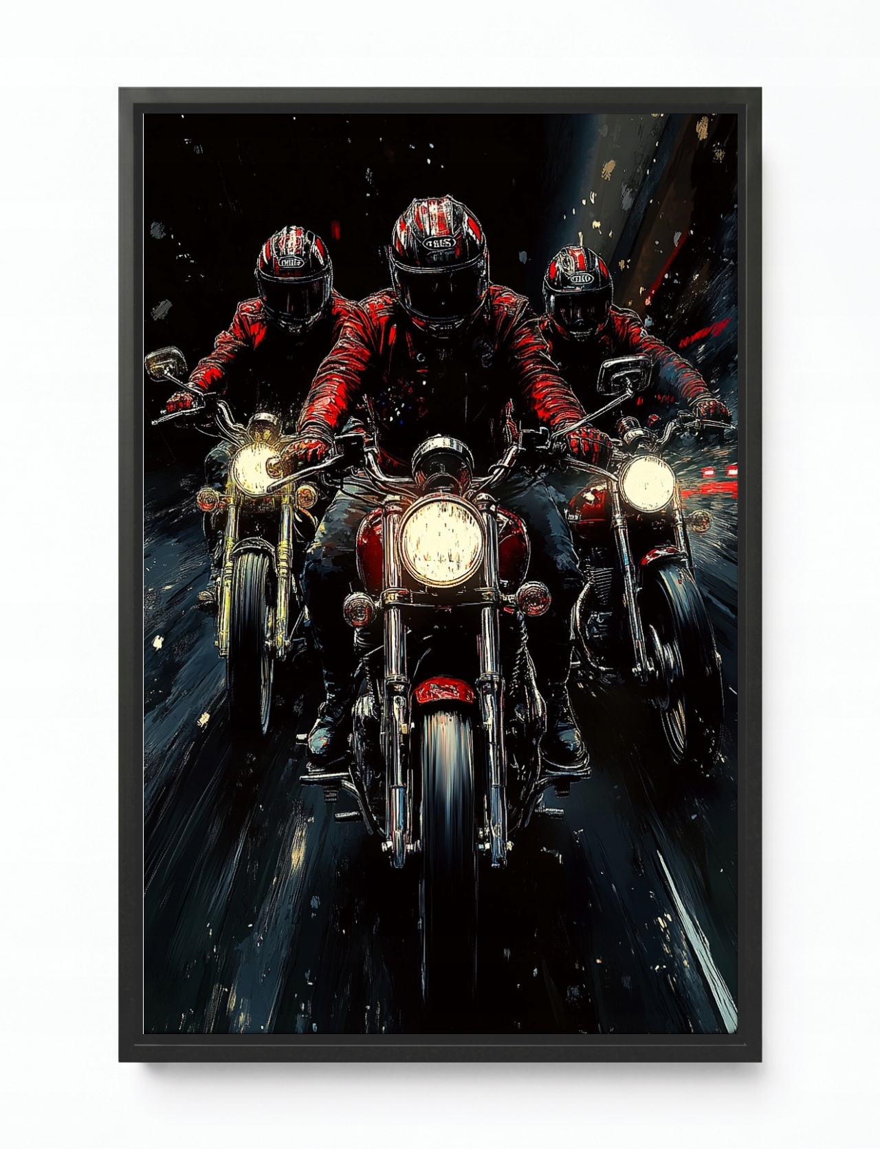 Obraz Rám American Box Motor Motocykl Biker Jízda Harley Noc Cestování 80x120