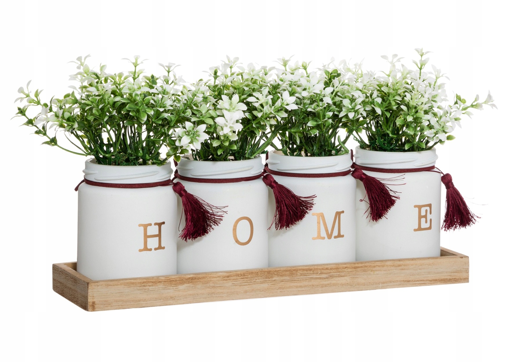 

Sztuczne Rośliny Kwiaty 4 Szt. Home Biały