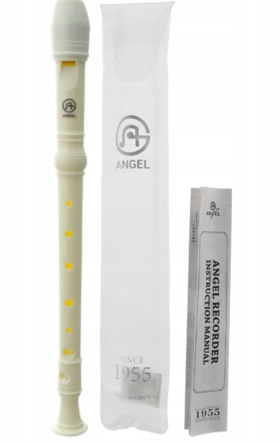 Flet prosty sopranowy Angel ASRG-50WH biały z pokrowcem nauka gry