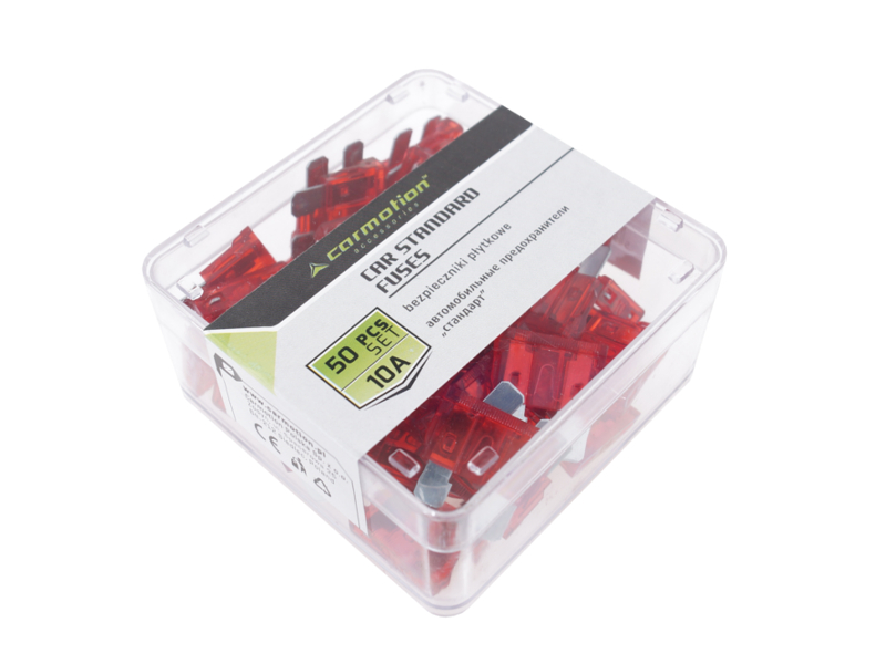 

Zestaw Bezpieczników Płytkowych 10A Uni 50 Szt