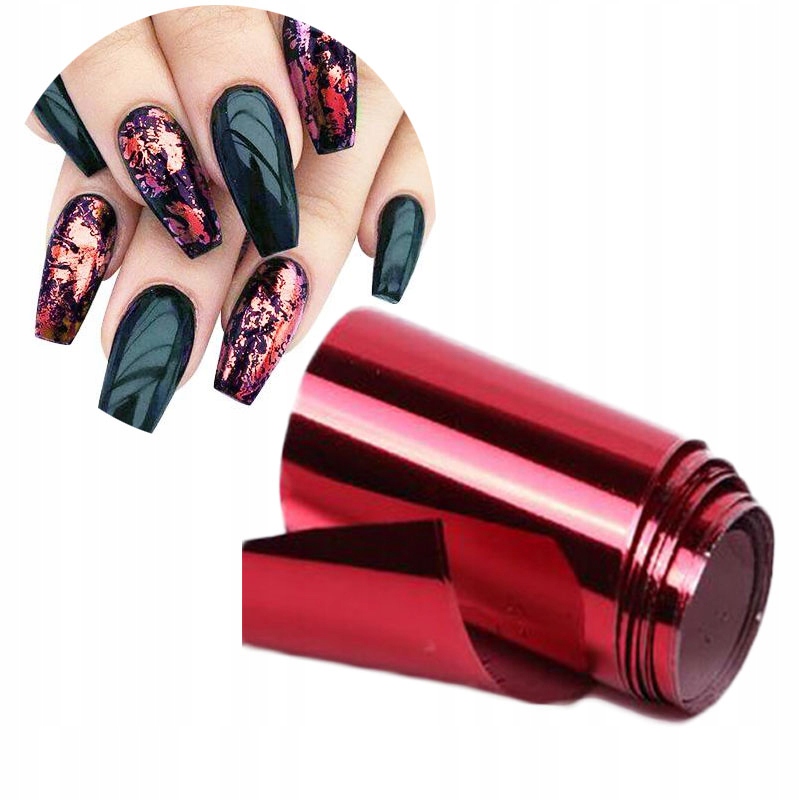 

Folia Transferowa Żel Lakier Do Paznokci Red