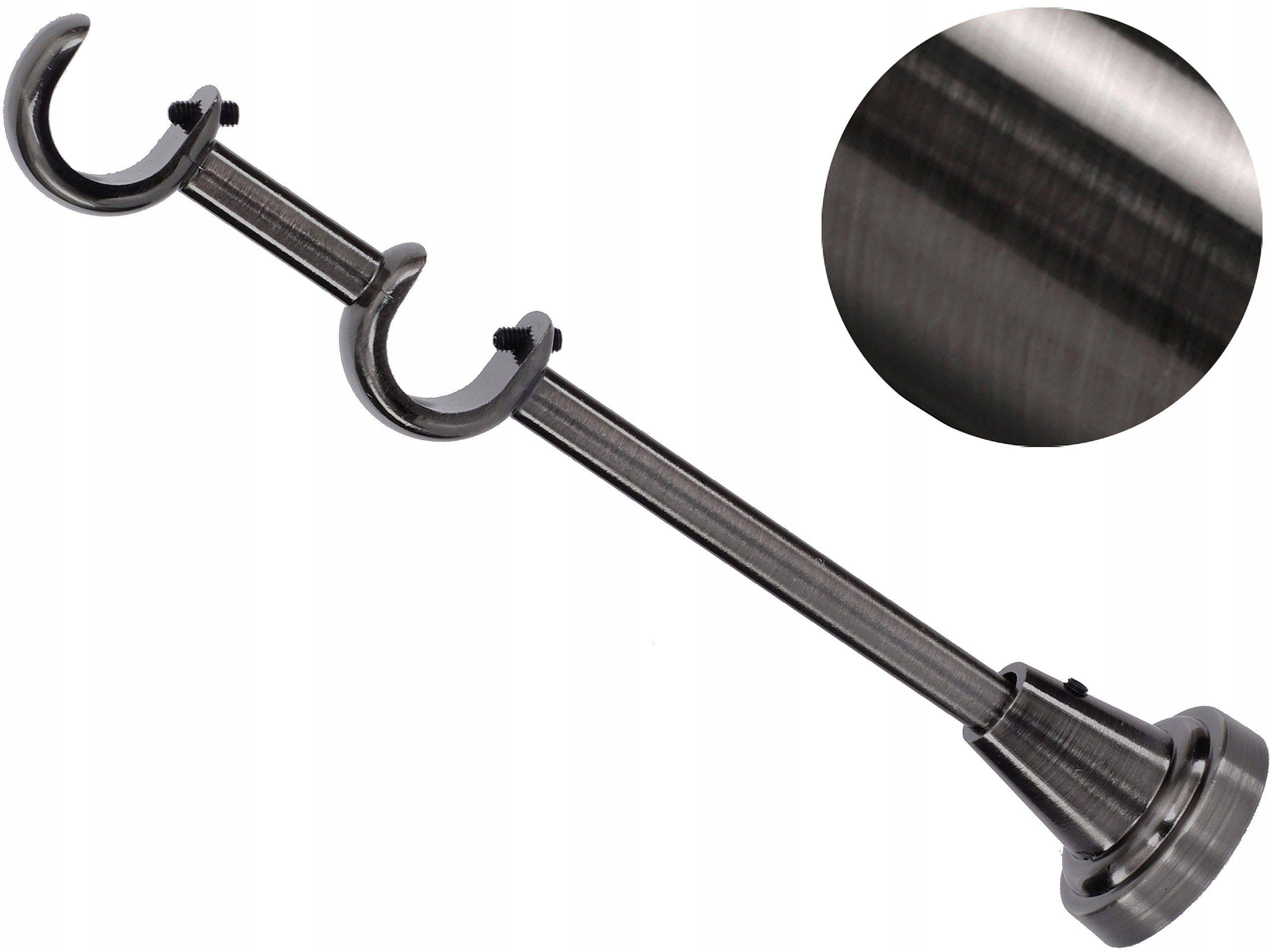 

19+19mm Wspornik Podwójny Metal Luxury Antracyt