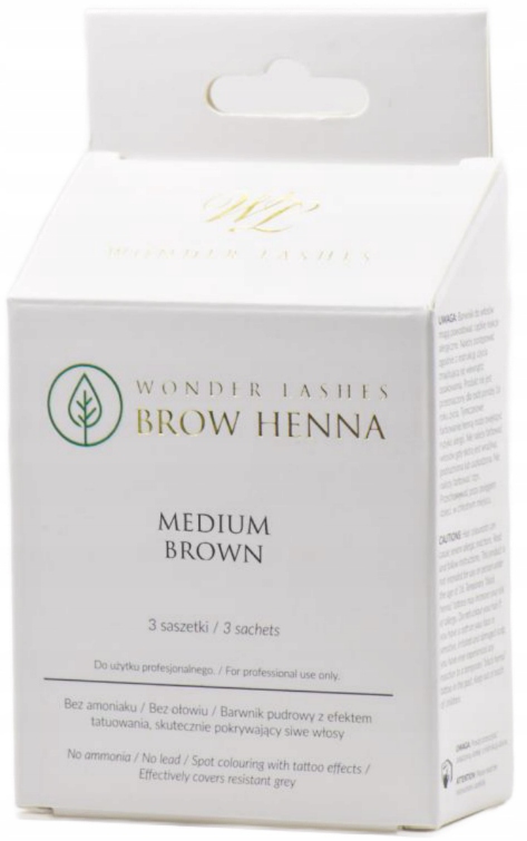 

WonderLashes Brow Henna Medium Brown 3 x 1 g puder