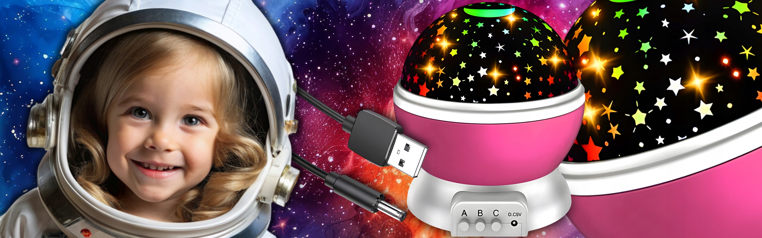 PROJEKTOR GWIAZD NIEBA OBROTOWA LAMPKA NOCNA 2W1 RZUTNIK PREZENT DLA DZIECI Klasa efektywności energetycznej A