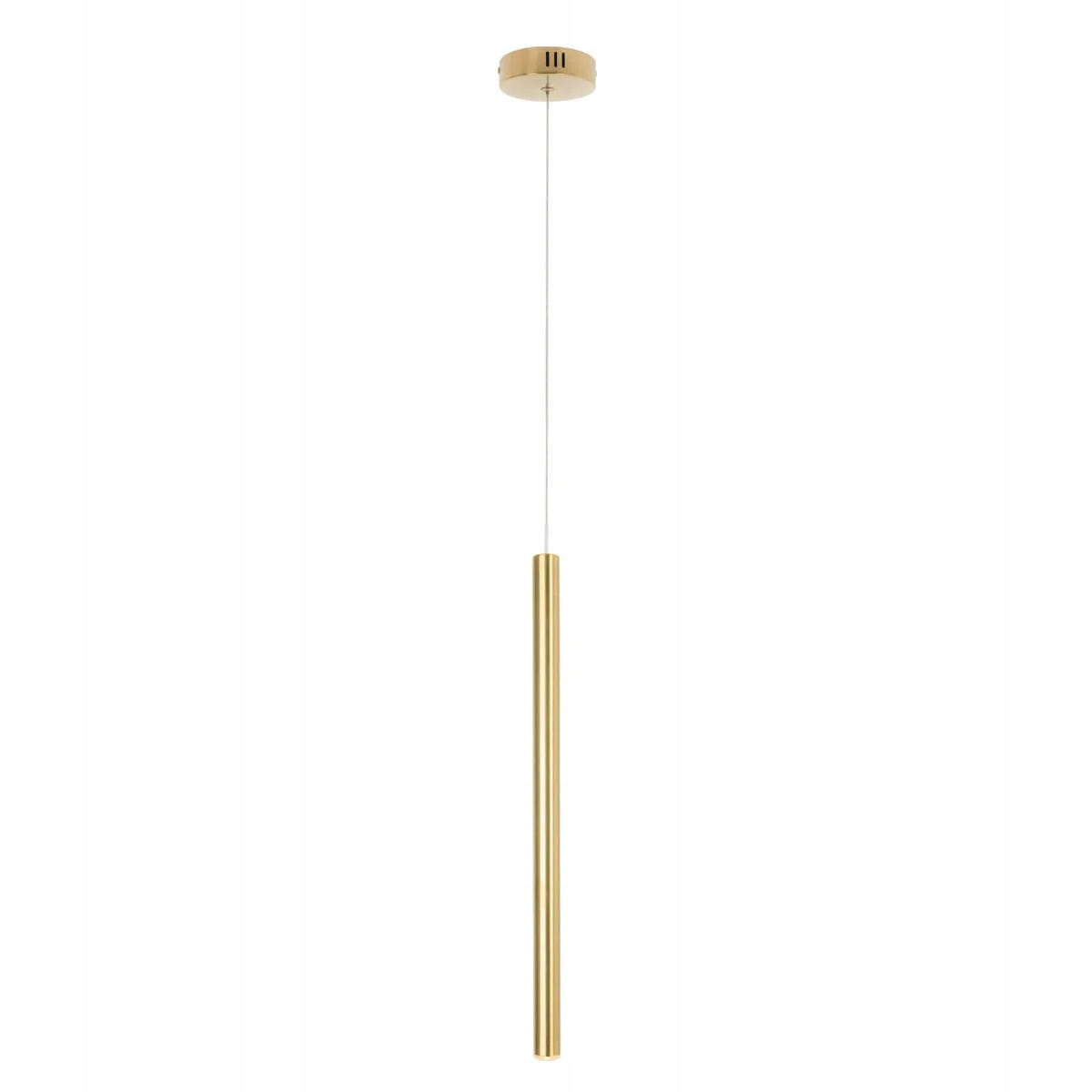 Závěsná Led lampa bodová zlatá tuba nad stůl ostrov bar 3000K Maxlight