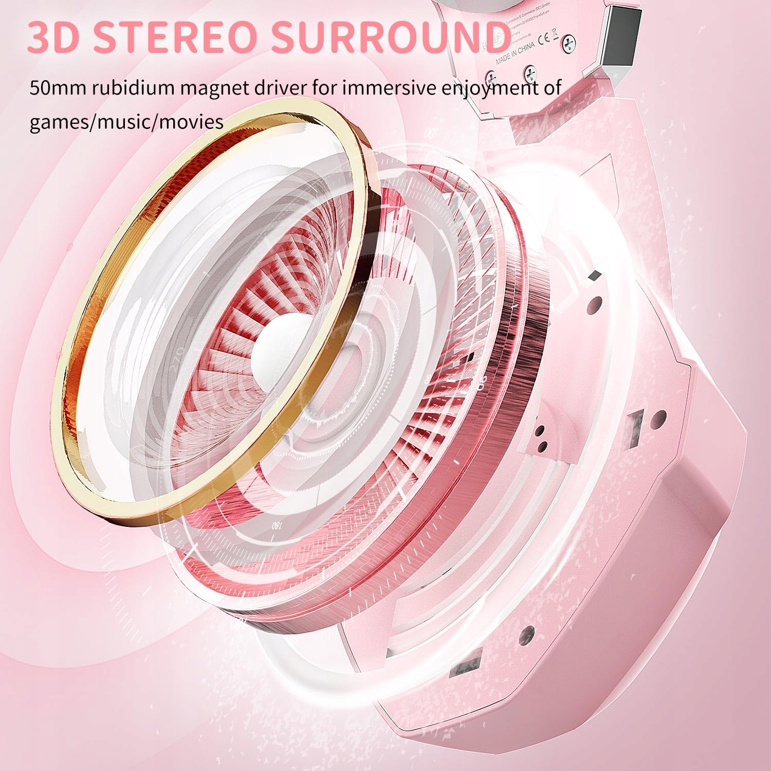 OZEINO Gaming Headset 3D Surround Sound RGB Noise Reduction — miniatura 3