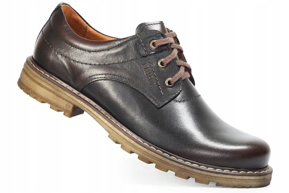 

Buty trapery męskie skórzane brązowe KamPol r.40